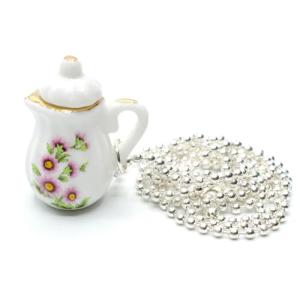 Miniblings Plata Chapado en Cadena de la Bola cafetera Tete…