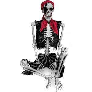 SIFOEL 165cm Halloween Pirata Esqueleto Realista Esqueleto…