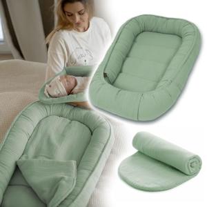 PaLulli® Nido para bebé de 100 x 60 cm, muselina suave con…