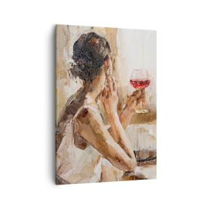 ARTTOR Lienzos decorativos Mujer Vino Retrato Cuadro Sobre…