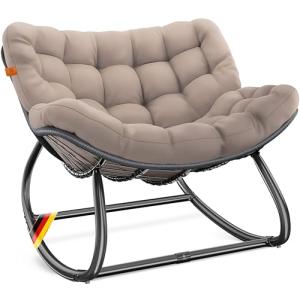 KESSER® Mecedora ergonómica para interior y exterior, carga…