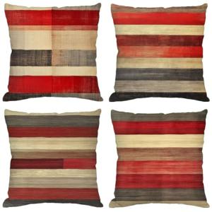Burdeos Cojines Exterior Impermeable Lino Fundas Cojines 70…