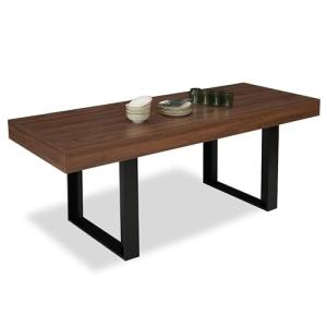 IDMarket – Mesa de comedor extensible Oregon 6-10 personas,…