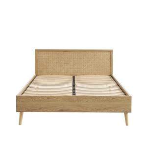 BAÏTA Cama Doble Ines cannabe ratán 140x190 somier Incluido…