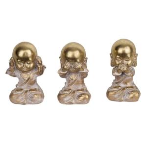 BY SIGRIS Signes Grimalt Figura Monje 3 Unidades Dorado de…