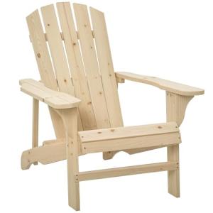 Outsunny Silla Adirondack de Madera Silla de Jardín con Asi…