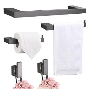 Hoomtaook 5 Piezas Toalleros de Baño, Accesorios Baño Papel…