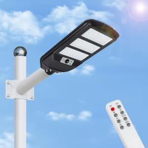 Aigostar - 150W Farola solar LED exterior con sensor de mov…