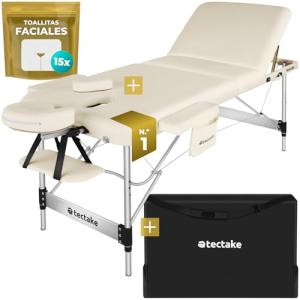 TecTake® Camilla Masaje Plegable y Ajustable en Altura, Cam…