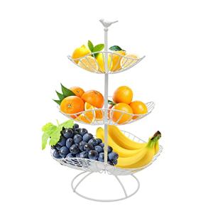 Fouvin Etagere Frutas de 3 niveles, cesta de frutas para má…