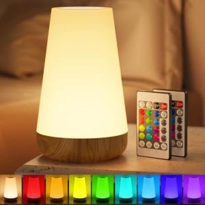 Taipow Lámpara de Mesita de Noche con Control Remoto y Tact…