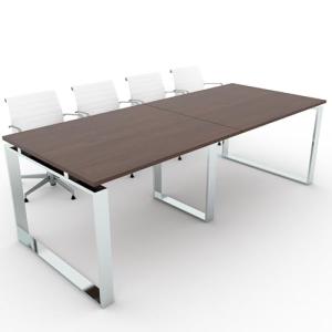 Mesa con Estructura metálica Marco Cerrado Efecto Cromo de…