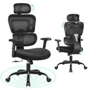 DoChair Silla de oficina ergonómica multifunción de malla 3…