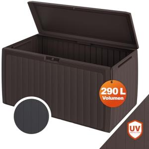 CASARIA® Arcón Jardín Exterior Baúl Almacenaje 290L con 6 R…