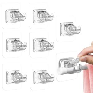 8 Piezas Soporte Autoadhesivo Gancho Cortina, Ganchos Adhes…