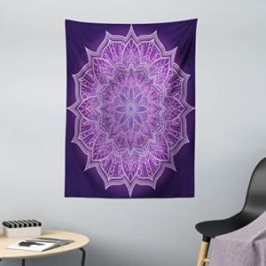 ABAKUHAUS Mandala Púrpura Tapiz de Pared y Cubrecama Suave,…
