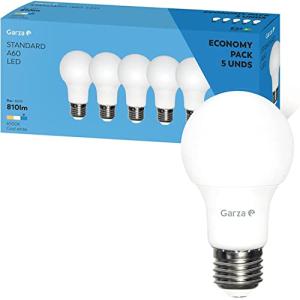 Garza - Pack de 5 Bombillas LED Estándar A60, 9W (equivalen…