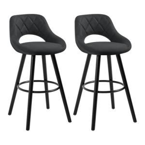WOLTU Taburetes Cocina Juego de 2, Taburetes Altos con Resp…