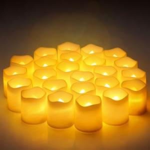 Weiongppy 24 Velas LED Sin Llama Luz Blanca Cálida, Luces d…