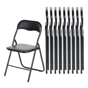 EGGREE Juego de 10 Sillas Plegables con Estructura Metálica…