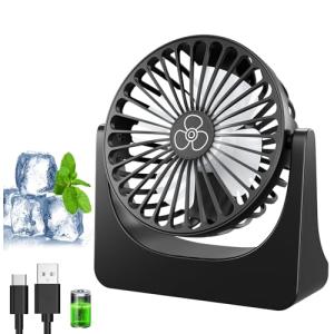 Ventilador de Mesa, Ventilador USB con 3000mAh Batería, Min…