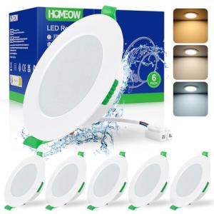 HOMEOW Focos Led Techo Empotrable 7W, Ojos de Buey Led 600l…