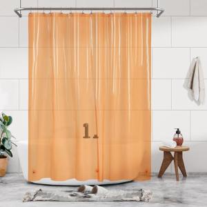 Barossa Design Cortina de Ducha Amarilla Transparente, Forr…