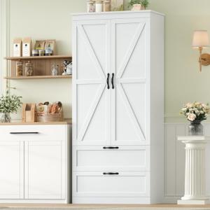 HOCSOK Armario de cocina buffet con 2 puertas y 2 cajones,…