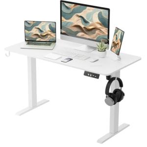 BEXEVUE Escritorio Elevable Eléctrico - 100x60 cm Ergonómic…