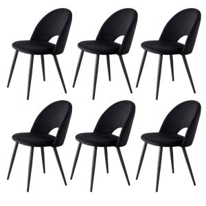 BenyLed Juego de 6 Sillas de Comedor de Terciopelo Holandés…