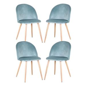 TTATC Juego de 4 Sillas de Comedor Tapizadas con Funda de T…