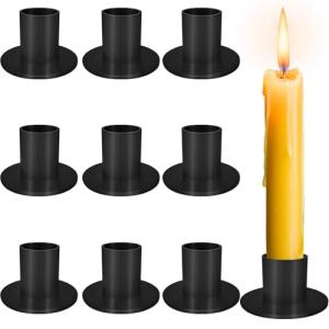 RDDAIPE 9pcs Candelabros de Metal, Φ2.5cm Negro Vintage Can…