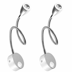 2 Piezas Lámpara de lectura,luz de pared LED de Rotación fl…