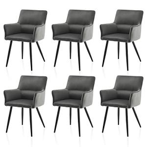 TUKAILAi Juego de 6 sillas de Comedor de Ocio, sillones tap…