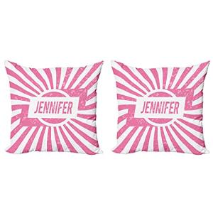 ABAKUHAUS Jennifer Set de 2 Fundas para Cojín, American Gir…