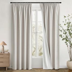 MIULEE 100% Cortinas Opacas 2 Piezas 140 x 225 cm, Color Na…