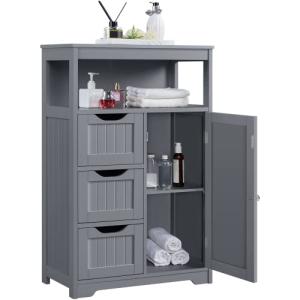 Yaheetech Mueble Baño de Madera Armario de Suelo con Cajón…