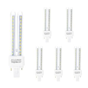 Aigostar Pack de 5 Bombillas LED PLC 2U, tubo de 11W Maiz G…