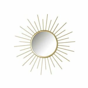 LOLAhome Espejo Sol Dorado de Metal, Montaje en pared, 45x4…
