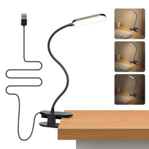Aigostar Luz de lectura, Lámpara lectura LED con clip y bra…