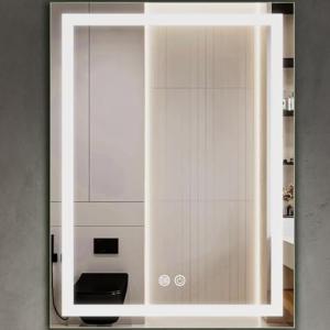 Genérico Espejo baño 80x60 cm con luz LED | Antivaho | Cris…