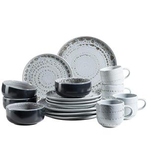 MÄSER 931745 Spicy Market - Vajilla pintada a mano para 4 p…