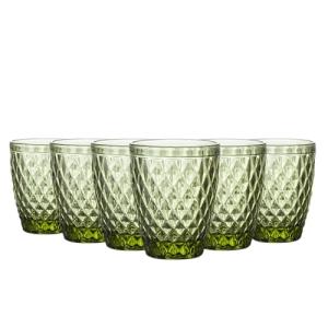 TRESV Set de 6 Vasos Colores o Transparente, Vaso de Crista…