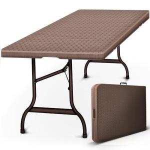 tillvex Mesa Plegable Multifuncional 180 x 75 cm Óptica Rat…