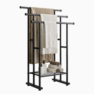 JELUTE Toallero independiente, toallero de metal, soporte d…