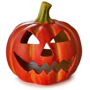 Farol decorativo de calabaza como decoración de Halloween,…
