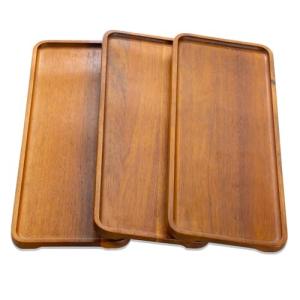Bandeja decorativa de acacia, 36x14 cm, juego de 3 bandejas…
