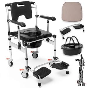 Liviana y Plegable Silla de baño para mayores, Silla baño a…
