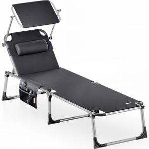 CASARIA® Tumbona Playa Plegable Parasol hasta 180kg 210cm R…