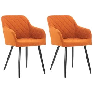 CLP Set De 2 Sillas De Comedor Shila Tapizadas En Terciopel…